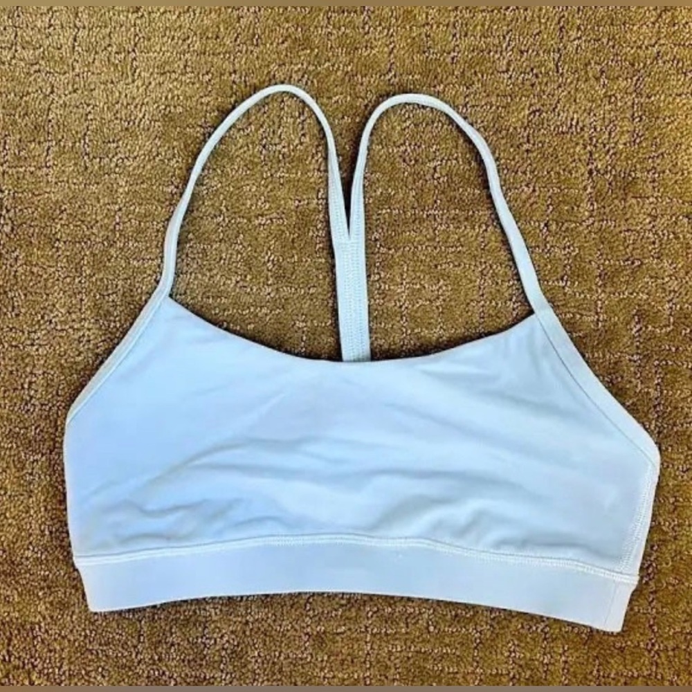 Lululemon Flow Y Bra Blue Linen Size 10 - Picture 3 of 6